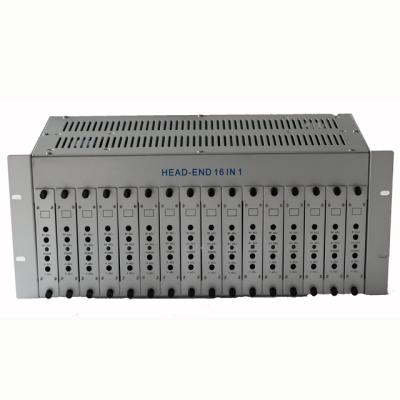 China CATV System 16 in 1 CATV Headend Analog Fixed TV Modulator for CATV system edfa catv optical modulator for sale