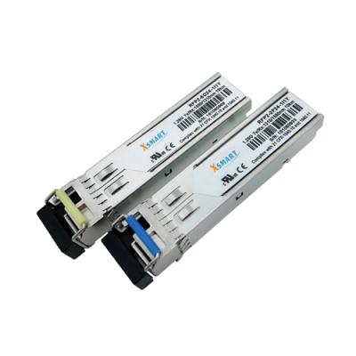 China High Quality Fiber Channel 1000Base-BX 1.25G SFP BiDi LC Gigabit Ethernet/WDM Ethernet SM Tx1310nm/Rx1550 20KM SFP Price for sale