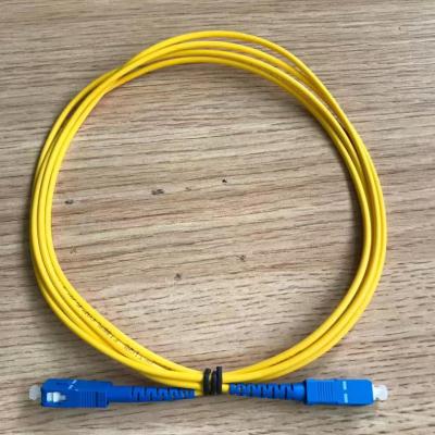 China FTTH SC/UPC-SC/UPC 9/125um 3.0mm Simplex Singlemode Fiber Optic Patch Cord for sale