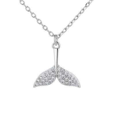 China Soft Jewelry Diamond Mermaid Tail Pendant Fashion Mermaid Necklace Ladies for sale