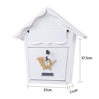 China Apartment Wall Mounted Modern Waterproof Commercial Box Cover Mailbox Metal Outdoor Wall Mounted Mailbox for sale