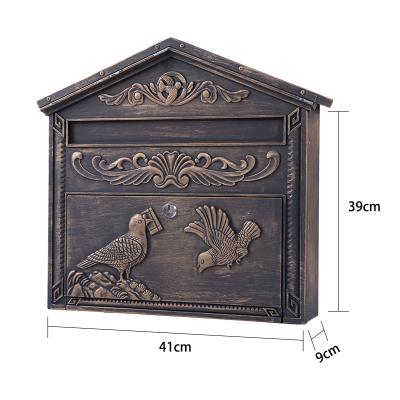 China Wholesale Metal Door Mailbox Outdoor Wall Mounted Aluminum Wall Mounted Locking Cast Aluminum Mailbox for sale