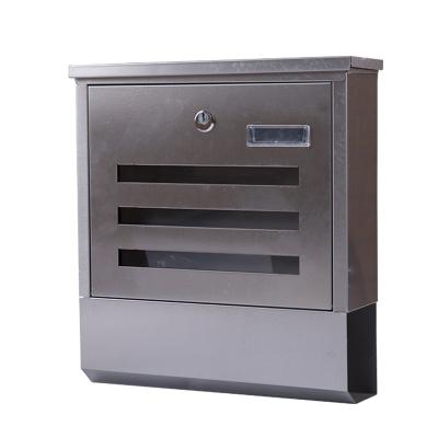 China Residential Stainless Steel Wall Mounted Outdoor Modern Mailbox Waterproof Metal Mailboxes for sale