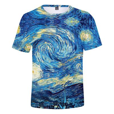 China Newest Designs Wholesale Customized Anti-Wrinkle Tie Dye Causal Short Sleeve Digital Printing Women Men Unisex T-shirt for sale