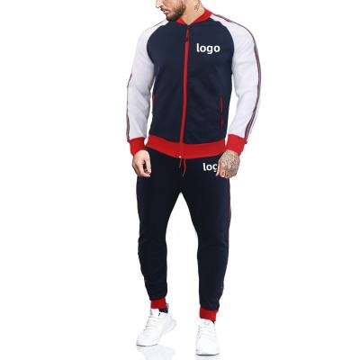 China Comfortable Cloth Logo Men Two Pieces Set Custom Made Men's Workout Suit Breathable Jogger Jacket High Quality for sale