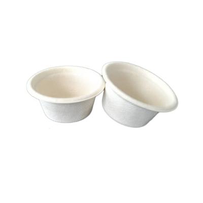 China Disposable Manufacturer Supplies Eco - Friendly Tableware Bagasse Tableware 2oz Cup for sale