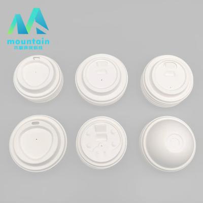 China 100% Biodegradable Biodegradable Beverage Sugarcane Bagasse Coffee Cup Disposable Hot Lid for sale