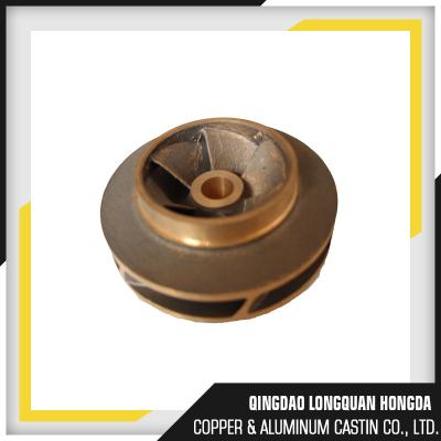 China Size Customized Brass Machined Parts , Water Pump Brass Impeller For Boats for sale