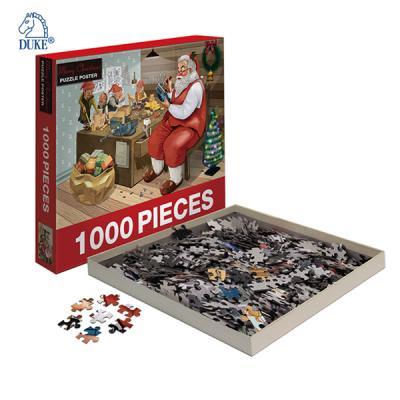 China 300g CCNB+1000g Cardboard Gray Christmas Puzzle-1000pcs for sale