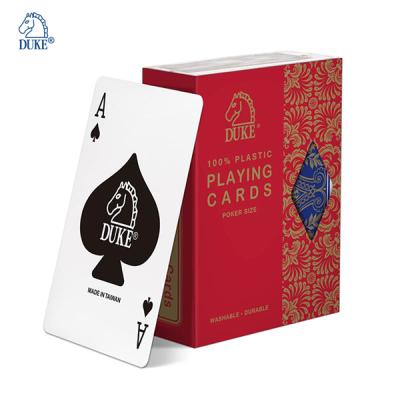 China Plastic Duke 100% Plastic Standard Playing Card-Poker for sale