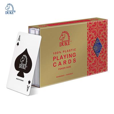 China Duke 100% Plastic Standard Plastic Playing Cards - Poker / Double for sale