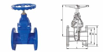 China Z45X Elastic Seat Seal Gate Valve DN300 Integral Coating Valve Plate For Tap Water / Sewage / Construction for sale