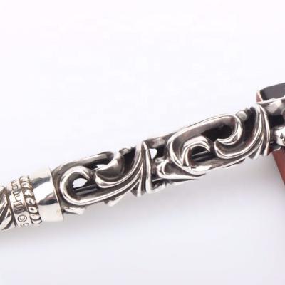 China Personalized Permanent Sterling Silver Motorcycle Metal Marker Ch Signature Pen Handmade Office Supplies HYDB002 for sale