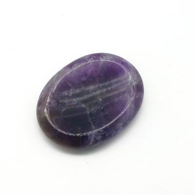 China Color Set or Fire Amethyst Palm Pocket Hot Selling Oval Stone for Stress Reliefy Amethyst Thumb Worry Natural Stone for sale