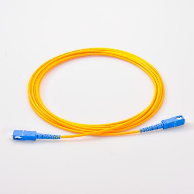 China Wholesale FTTH China SM Simplex 9/125 G652D/G657A SC UPC To SC UPC Fiber Optic Patch Cord for sale