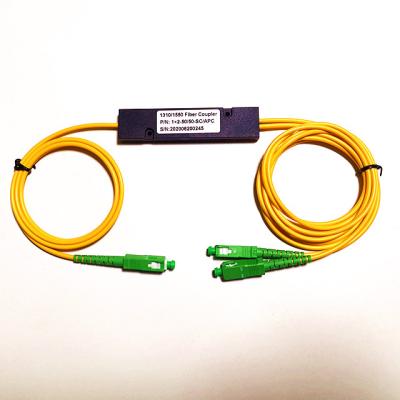 China FTTH Splitter Fbt 1x2 Fiber Coupler Slot Ratio 50:50 ~1:99 ABS BOX FBT COUPLER for sale