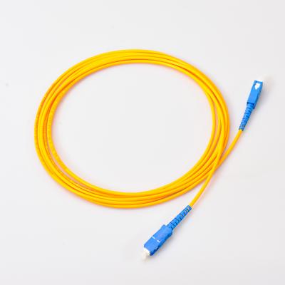 China Simplex PVC Low Price Jumper G652D Network UPC SC To SC UPC 2mm 3mm PVC Fiber Optic Patch Tie Manufact/ BRAID SC UPC for sale