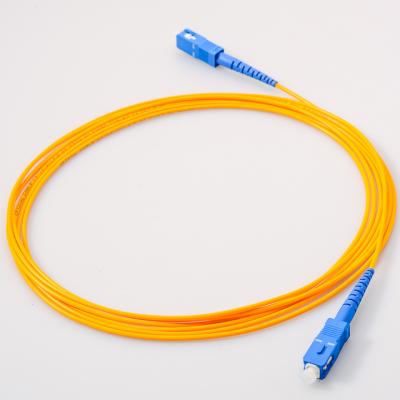 China Simplex PVC Low Price Jumper G652D Network UPC SC To SC UPC 2mm 3mm PVC Fiber Optic Patch Tie Manufact/ BRAID SC UPC for sale