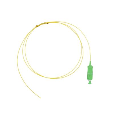 China FTTH Fibra Optic Braid SM 9/125 1m 1.5m 0.9mm G652d G657A SC FC LC RPA UPC PVC LSZH Fiber Pigtail for sale