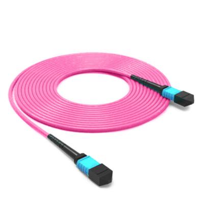 China Telecom / Data Center Factory Price 8 12 24 Core Om3 Om4 Fiber Optic Mtp Mpo Patch Cord Cables For Qsfp for sale