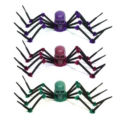 China Horror Halloween Electric Decoration Props Electric Luminous Spider Site Atmosphere Layout Props Trick Toys for sale