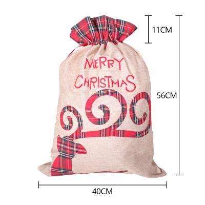 China 2021 Fabric Amazon Christmas Gift Bag Lnterior Decoration Canvas Items For Portable Christmas Folding Receive Bag for sale