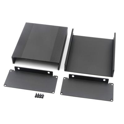 China Clear Anodized Color Anodized Audio Amplifier Enclosures Housing Case Enclosures Aluminum Chassis for sale