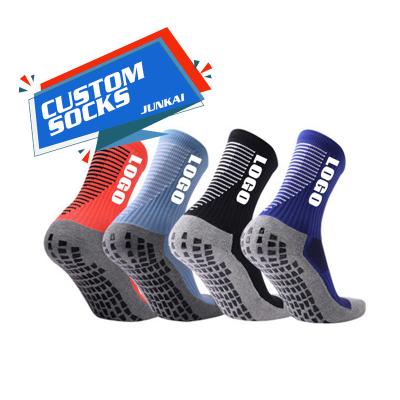 China Breathable Breathable Custom Design Sport Anti Slip Football Boots Tube Trampoline Custom Boots Logo Football Soccer Grip Socks Custom Made for sale