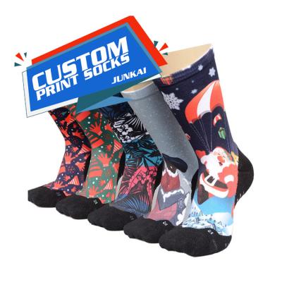 China Breathable Customized Printing 3d Sublimation Printing Pattern Casual Socks Breathable Custom Socks With Design Your Own Pattern for sale