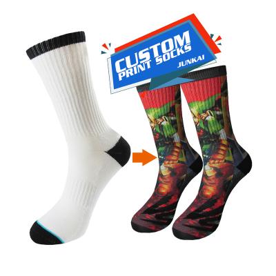 China Custom 360 Photo Logo Printing Digital Socks Breathable Customized 3D Printed Sublimation Socks for sale