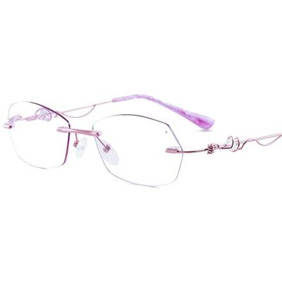 China Slim Metal Frame Womens 8119JL Colored Glass Reading Glasses for sale