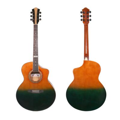 China 2022 Hot Selling Cheap Acoustic Basswood Guitar 40 Inch Colorful Acoustic Basswood Guitar for sale