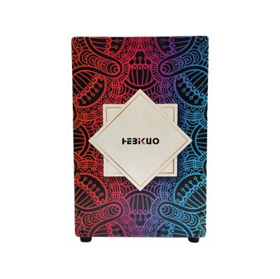 China Music Factory Direct Sale Wooden Cajon Box Colorful Drum Cheap Cajon Drum Set for sale