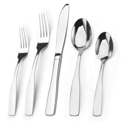 China Sustainable Wholesale Manufacturer Stainless Steel Flatware Set Sustainable Cutlery Set 5 Pieces 20 Pieces For Restaurant Wedding Hotel for sale