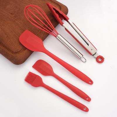 China 2021 Sustainable Product Amazon Best Sellers Eco Friendly Kitchen Accessories Cooking Tools Silicon Spatula Spoon Set for sale