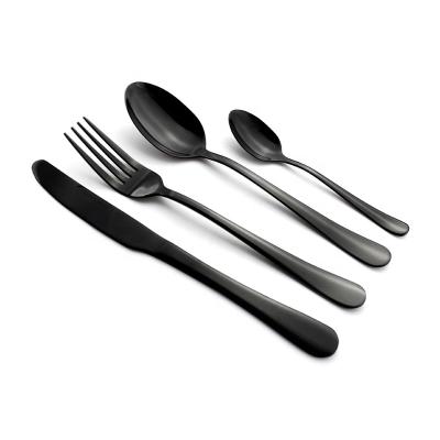 China 2021 Disposable Products 2021 Disposable Mirror Polish High Quality Chic Nordic Royal Cutlery Set PVD Set Luxury Stainless Steel Flatware Set for sale