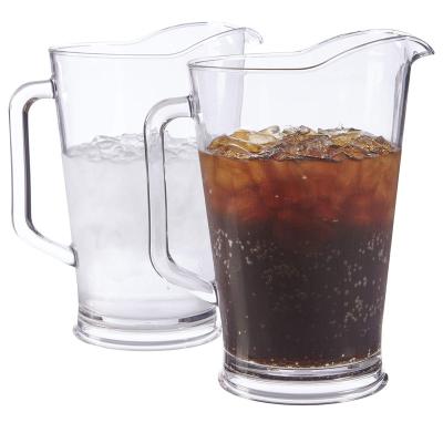 China Food Grade Beer Plastic Clear Pitcher Stocked Plastic Beer Jug For Bar for sale