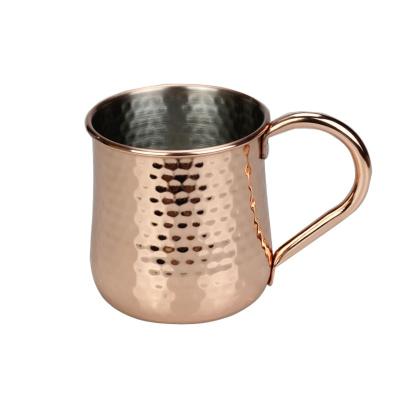 China Sustainable Moscow Mule Copper Mug Sublimation Stainless Steel Copper Clad Mug Engraved Beer Drinking Mug Engraved for sale