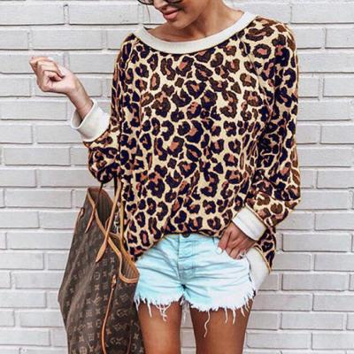 China Anti-wrinkle Plain Crewneck Sweater Wholesale Chunky Knit Leopard Baby Custom Sweater Fleece With Logo Hoodies for sale