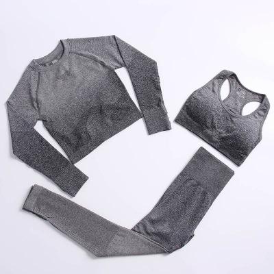 China Seamless Soft Fabrics Women's Seamless Soft Stretch Gradient Pullover Anti-Sag Anti-sagging Hip Lift Sportswear for sale