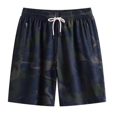 China Shorts Plus Size Cotton Camouflage Short Pants Drawstring Zipper Pocket Fitness Beach Wear for sale