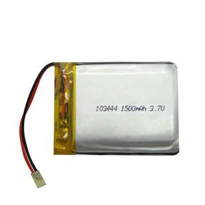 Китай Ориентированный на заказчика блок батарей Li-Полимера 103444 3.7V 1500mAh с PCB и разъемом продается