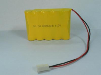 Китай Перезаряжаемые блок батарей AA 6V 800mAh Ni-КОМПАКТНОГО ДИСКА с разъемом продается