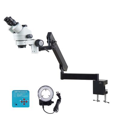 China Repair Design 7X-45X Hd 38Mp Camera And Etc. PCB Mobile Phone Electronics New Led Ring Light Phone Repairing Stereo Microscope Trinoculer for sale