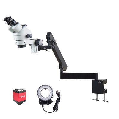 China Manufacturer's Camera 7X-45X Hd 13Mp repair and etc. PCB Mobile Phone Electronics China Led Ring Light Educational Trinocular Stereo Microscope for sale