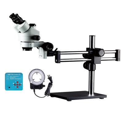 China The repair camera and etc. 7X-45X Hd 38Mp PCB Mobile Phone Electronics Led Trinocular Ring Light Stereo Microscope Testing Instrument Trinocular for sale