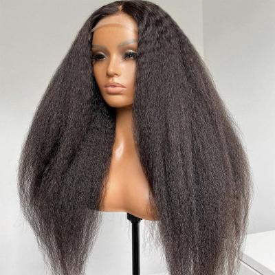 China #1B Curly Straight Wig Full Lace Hair Wigs For Women Chase Yaki Hair Wig Handtied Soft Bun Top Sewn In for sale