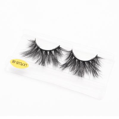 China Makeup Thick Long Mink Lashes Dramatic Strip 25mm 5D Mink Lashes Custom Packaging Label LASHWOODS Makeup False Eyelashes 25mm Eyelashes for sale