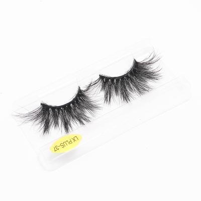 China Handmade False Eyelashes Lash Vendor Makeup 25mm 5D Mink Lashes Natural Long Dramatic 25mm Mink Lashes With Plastic Eyelash Tray for sale