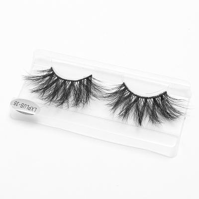 China Makeup Soft 25mm 5D Mink Lashes Natural Handmade Eyelash Volume Lashes 25mm Real Mink Eyelash Eyelash Extension For Makeup for sale